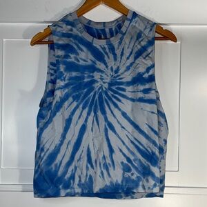 Sage Blue Tie-Dye Muscle Tank